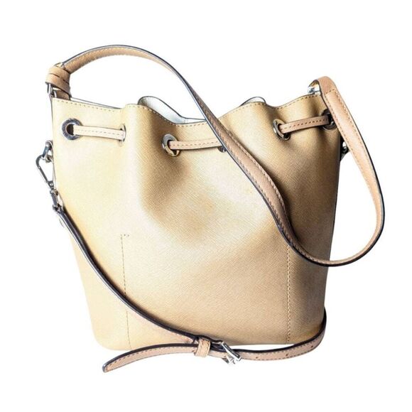 MICHAEL KORS Greenwich Saffiano Leather Bucket Satchel - Picture 3 of 9